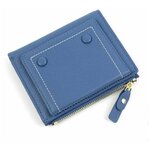Маленький женский кожаный кошелек 6020 Блу - изображение