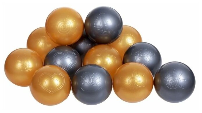Набор шаров 100 шт золотой, серебрянный 2390639 - фотография № 1