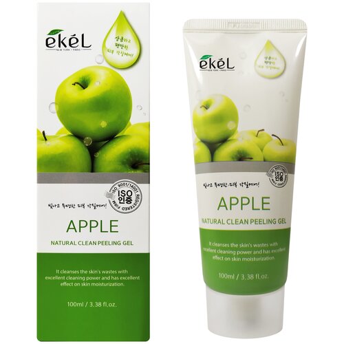 Ekel Пилинг-скатка Natural Clean Peeling Gel Apple с экстрактом яблока, 100 мл ekel пилинг скатка natural clean peeling gel apricot с экстрактом абрикоса 100 мл