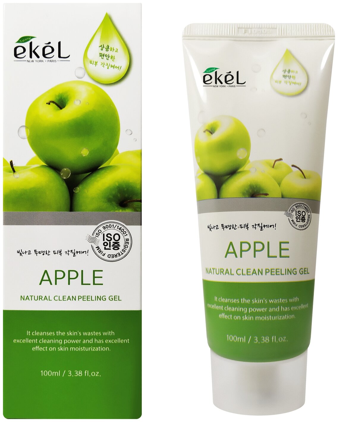 Пилинг-скатка с экстрактом зеленого яблока Natural clean peeling gel apple Ekel/Екель 180мл EZEKIEL COSMETIC Co.,Ltd - фото №1