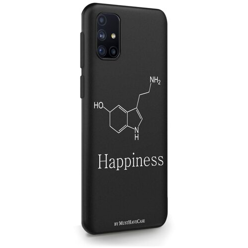 Черный силиконовый чехол MustHaveCase для Samsung Galaxy M31s Молекула счастья для Самсунг Галакси M31s