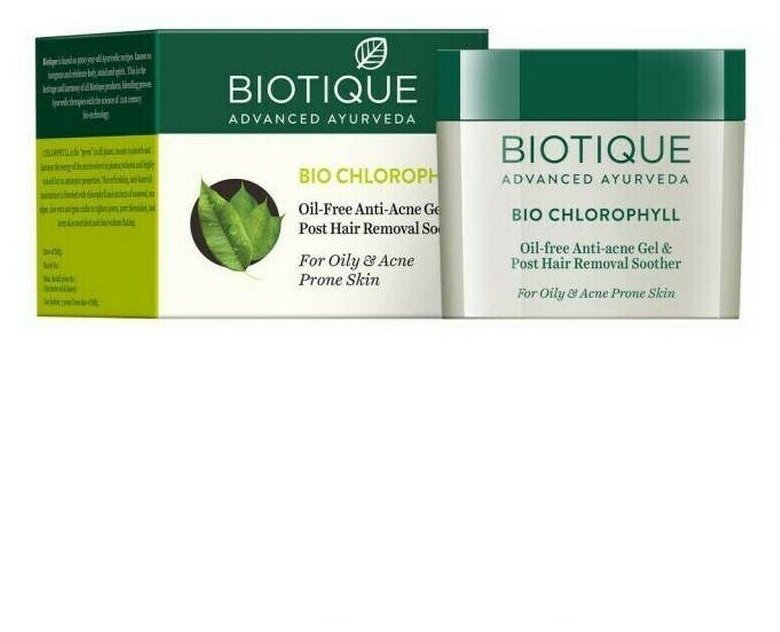 Гель для лица против угрей Био хлорофил Biotique Bio Chliriphyll oil free 50 г