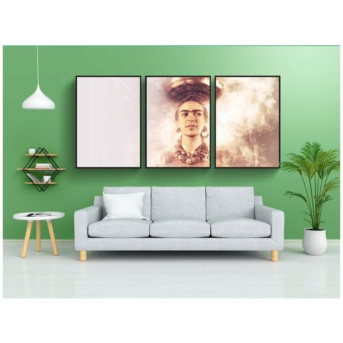 фото Набор модулных постеров для интерьера "фрида, кало, солидарность" 60x90 см. в тубусе, без рамки lotsprints