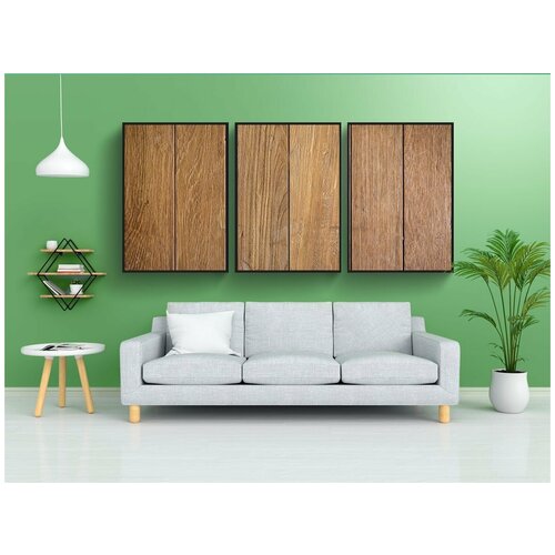 фото Набор модулных постеров для интерьера "древесина, дизайн, задний план" 60x90 см. в тубусе, без рамки lotsprints