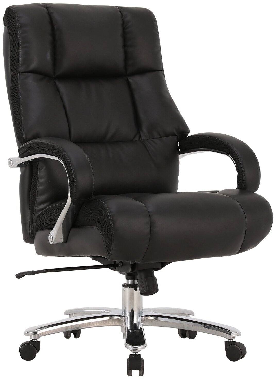 BRABIX Кресло офисное PREMIUM Bomer HD-007, нагрузка до 250 кг, рецикл. кожа, хром, черное, 531939