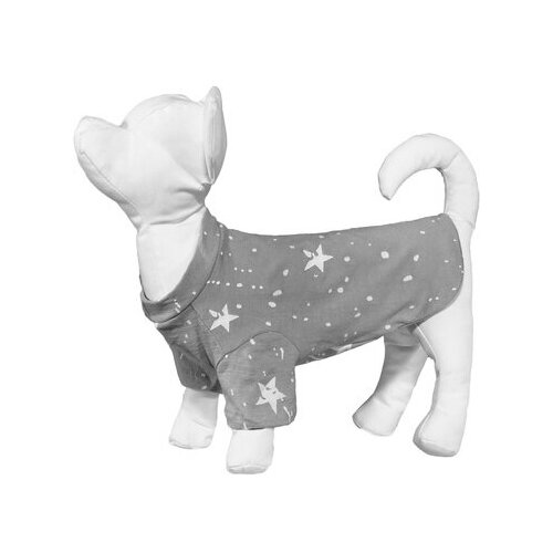 фото Yami-yami одежда футболка для собак со звёздами, серая, l (спинка 35 см) нд28ос 51984-4, 0,050 кг