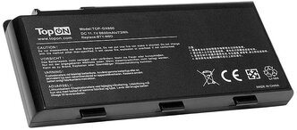 Аккумуляторная батарея TopON для ноутбука MSI GT680 11.1V (6600mAh)