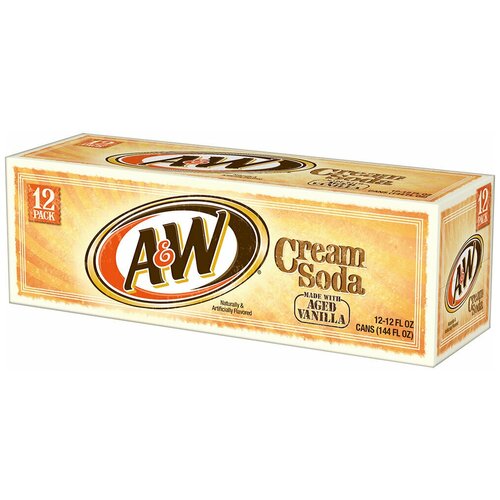 Напиток газированный A&W Cream Soda, 12 шт х 355 мл