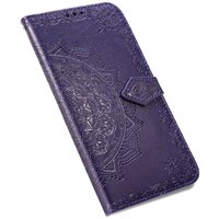 Чехол-книжка MyPads для Huawei Honor 9A (MOA-LX9N) / Honor Play 9A фиолетовый с красивыми загадочными узорами женский детский прикольный необычный