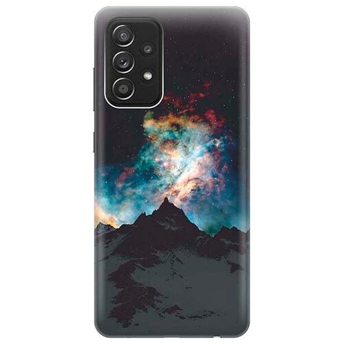 фото Ультратонкий силиконовый чехол-накладка для samsung galaxy a52 с принтом "горы и звезды" gosso