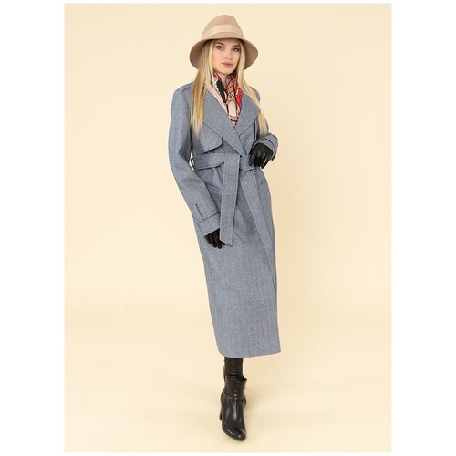 Пальто полушерстяное 62, Sezalto, размер 44, синий