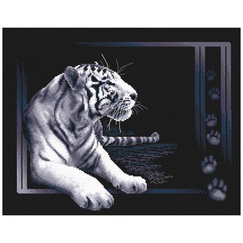 panna акварельный тигр j 7332 Набор для вышивания крестиком PANNA Белый тигр (J-0277)