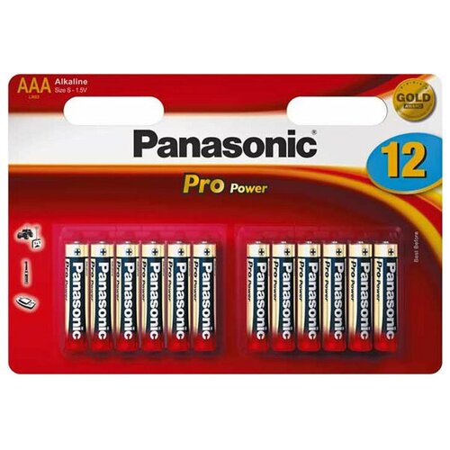 Батарейка Panasonic AAA Pro Power multi pack в блистере 12шт (LR03XEG/12BW) элементы питания panasonic lr6 evolta bl 2 батарейка 2 шт