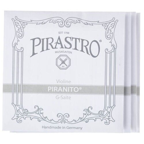 Комплект струн для скрипки (металл), Piranito 4/4 Violin Pirastro 615500 струны для скрипки pirastro piranito 615500 4 шт