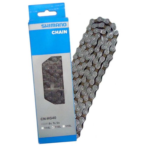 Цепь Shimano CN-HG40 (6/7/8ск,116зв, пин) цепь 9ск shimano hg53 116зв 6 6 6 7мм пин