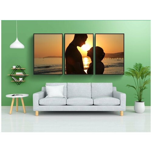 фото Набор модулных постеров для интерьера "мало, любовь, люди" 60x90 см. в тубусе, без рамки lotsprints