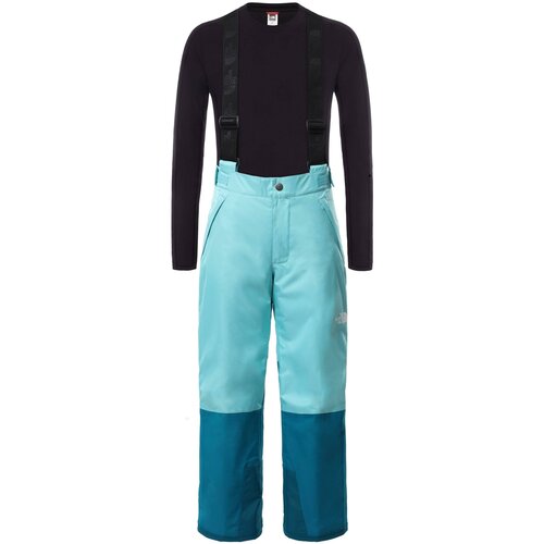 Горнолыжные брюки The North Face детские, карманы, подтяжки, размер L, голубой