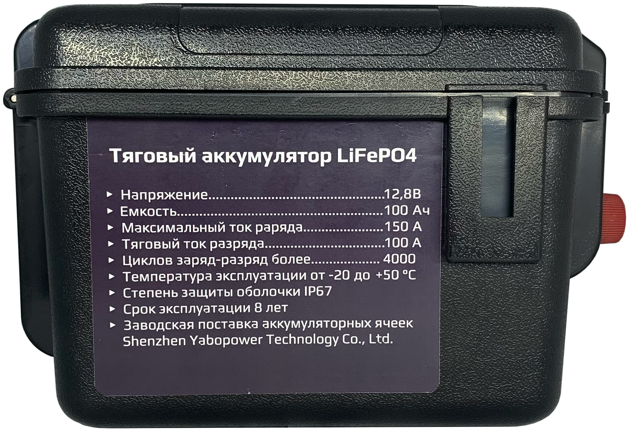 Профессиональный Аккумулятор LiFePO4 "КОМ-12" с кулонометром 12В 100Ач IP67