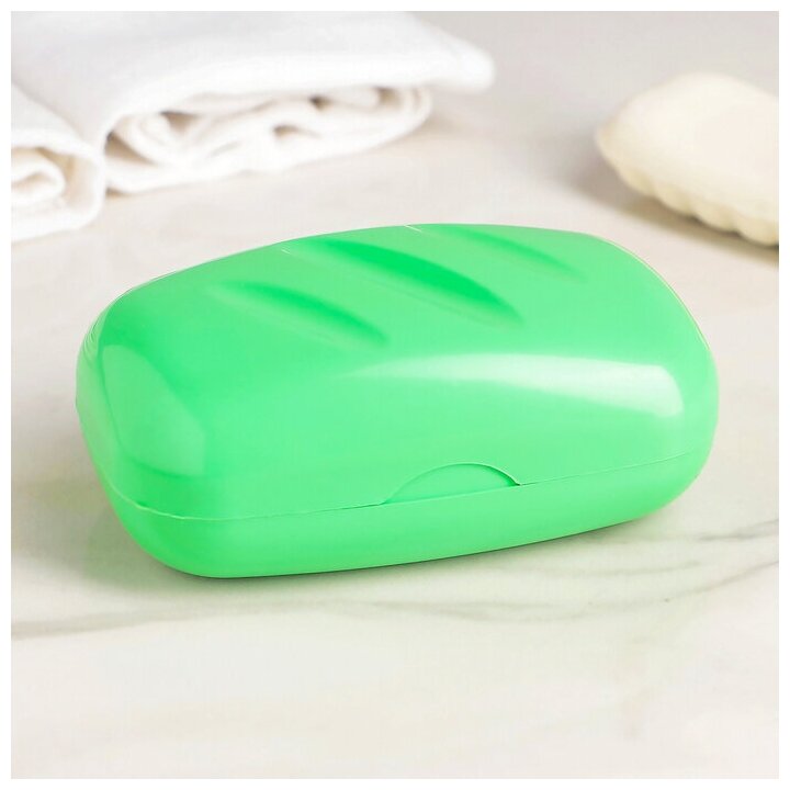 фото Мыльница дорожная, 11×6,5×4 см, цвет микс