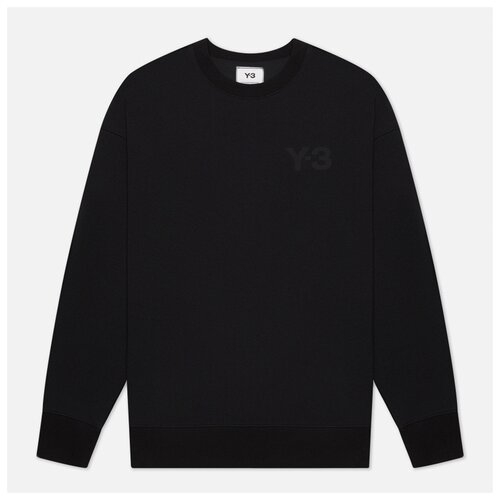 фото Мужская толстовка y-3 classic chest logo y-3 crew neck чёрный , размер xl