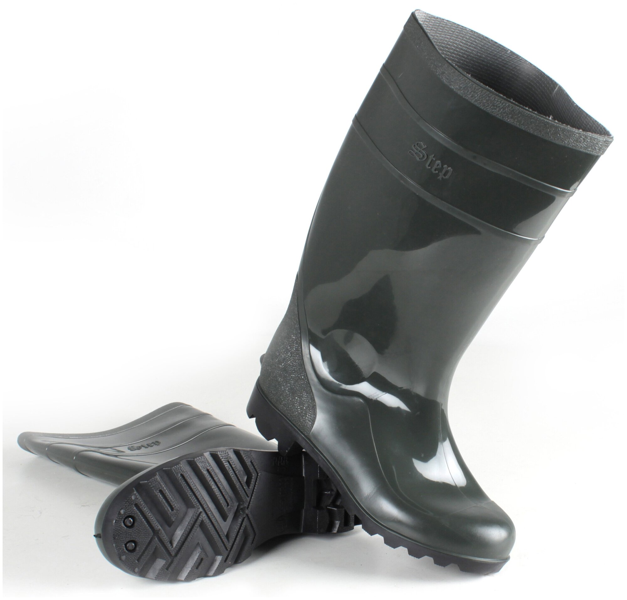 фото Сапоги мужские ПВХ двухкомпонентные Step, оливковый (арт. С-40) (41)