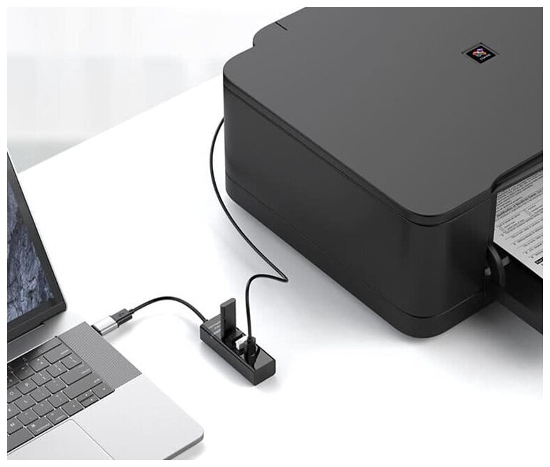 USB Разветвитель USB 30 на 4 порта HUB разветвитель портативный для периферийных устройств расширитель ПК провод 120 см концентратор