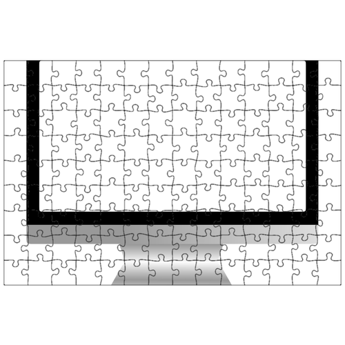 фото Магнитный пазл 27x18см."рабочий стол, компьютер, сеть" на холодильник lotsprints