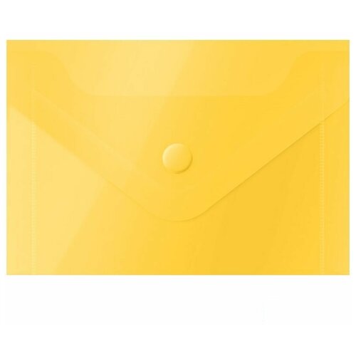 Папка-конверт на кнопке OfficeSpace (А7 (74x105мм), 150мкм, пластик) желтая, 20шт. (281230) папка конверт на кнопке officespace а7 74x105мм 150мкм пластик полупрозрачная синяя 20шт 267537