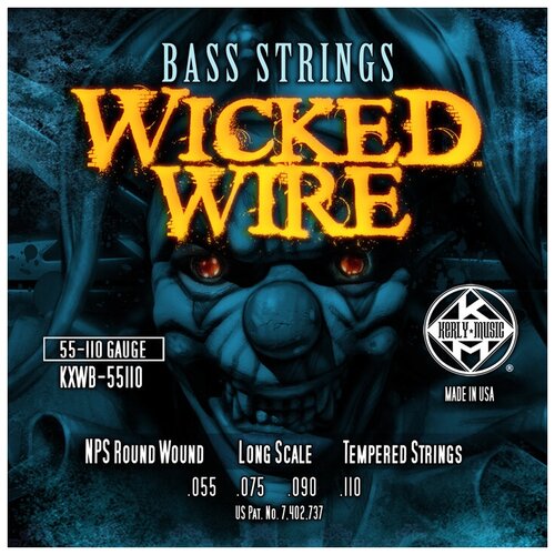 Kerly Kxwb-55110 Wicked Wire Nickel Plated Steel Tempered струны для бас-гитары