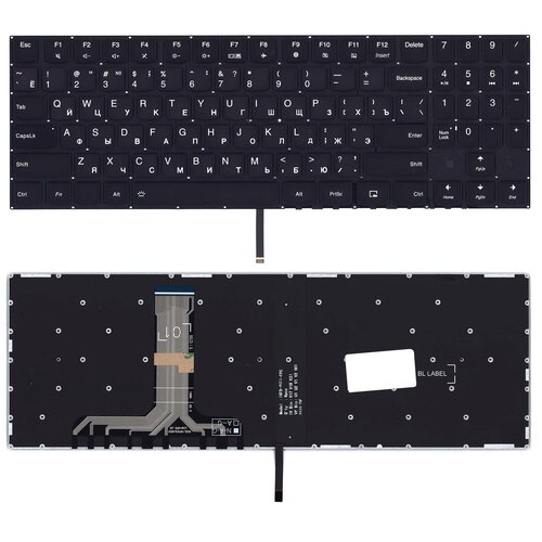 Клавиатура для ноутбука Lenovo Legion Y540 Y540-15IRH Y545-15ICH черная с белой подсветкой 1694₽