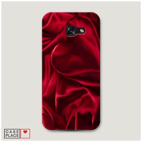 фото Чехол пластиковый samsung galaxy a5 2017 текстура красный шелк case place