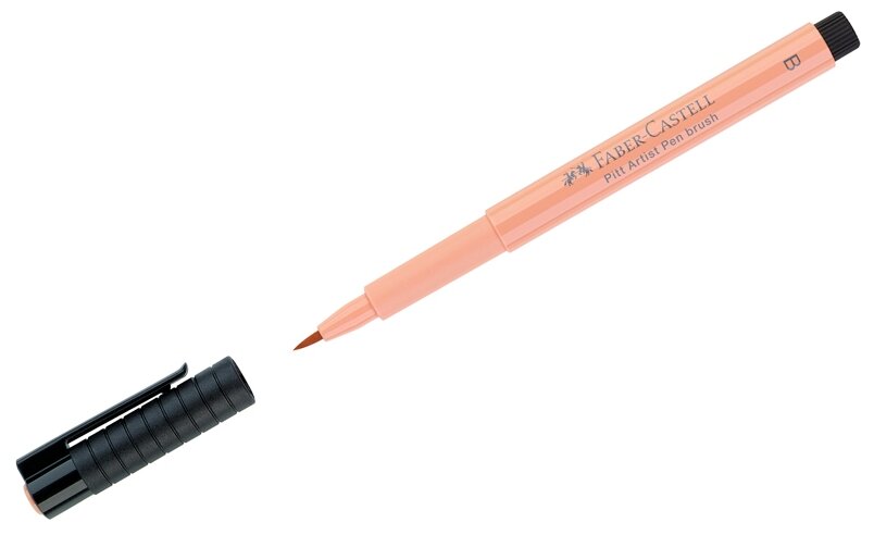 Ручка капиллярная Faber-Castell "Pitt Artist Pen Brush" цвет 132 светло-телесная, кистевая, 10 шт.