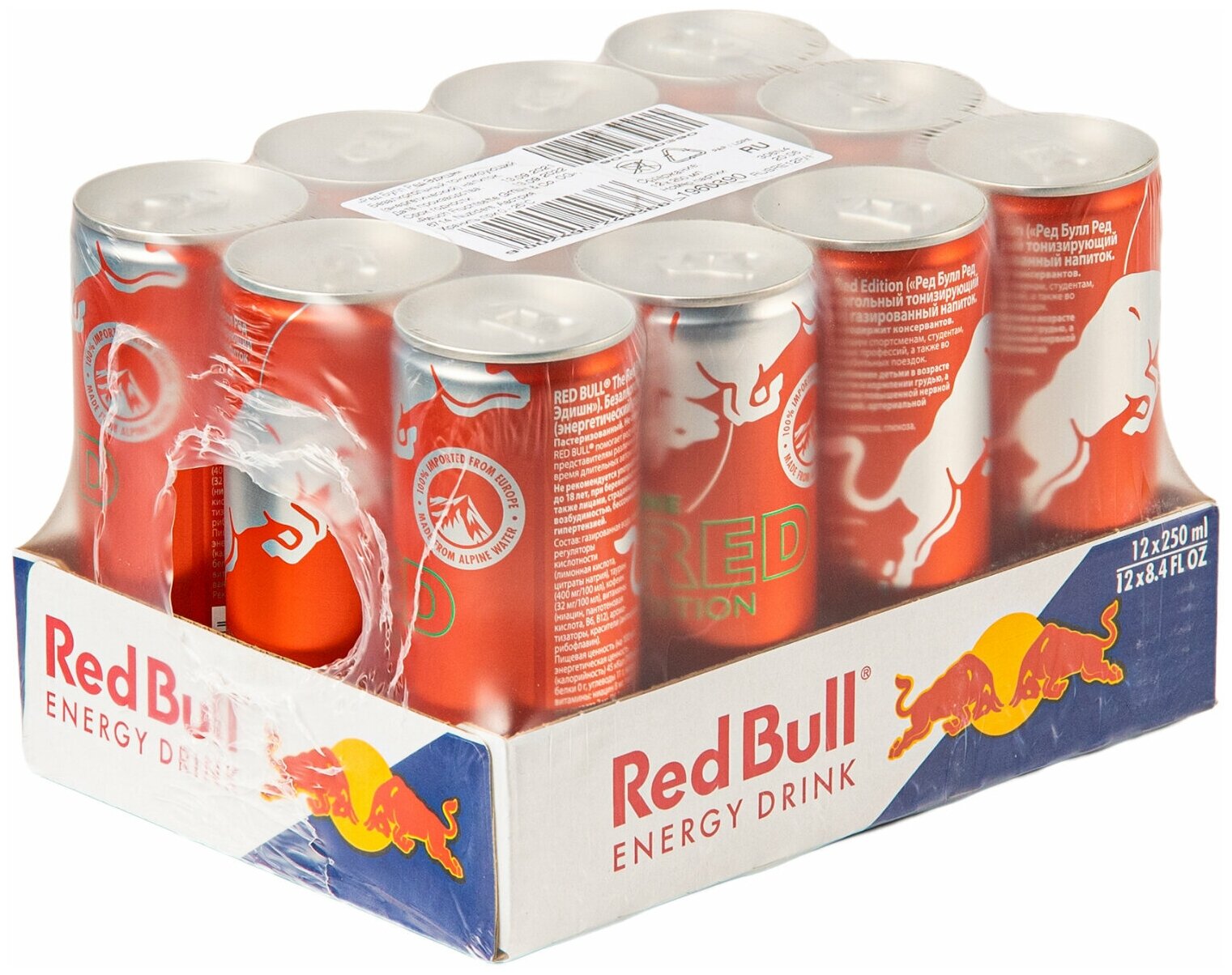 Энергетический безалкогольный напиток Red Bull Red Watermelon (Ред Булл Кра...