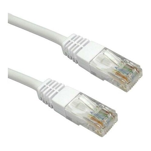 Патч-корд RJ45 - RJ45, 4 пары, UTP, категория 6, 5 м, белый, LSZH, LANMASTER LAN-PC45/U6-5.0-WH 1 м 2 м 3 м 5 м 10 м 15 м 20 м rj45 cat6 ethernet сетевой lan кабель плоский utp патч роутер интересный лот ультратонкий и плоский профиль