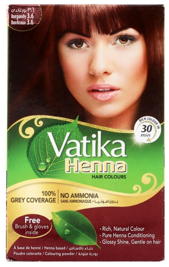 Vatika Натуральная краска на основе хны Henna Hair Colours