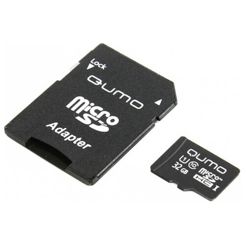 Карта памяти 32Gb - Qumo Micro SecureDigital CL10 UHS-I QM32GMICSDHC10U1 (Оригинальная