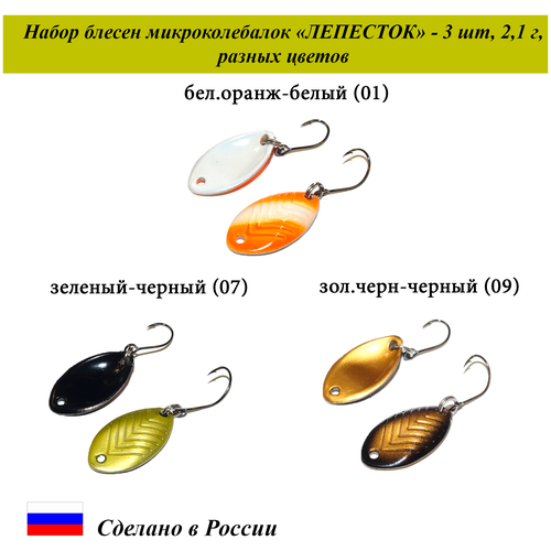 Блесна для рыбалки микроколебалка 