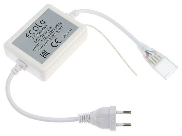 Контроллер Ecola LED strip 220V RGB RF controller 600W (Вт) 2,7A для ленты 220V 16x8 IP68 с радиопультом RF1606KSB