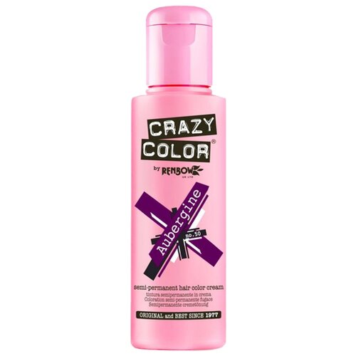 Crazy Color Краситель прямого действия Semi-Permanent Hair Color Cream, 50 aubergine, 100 мл