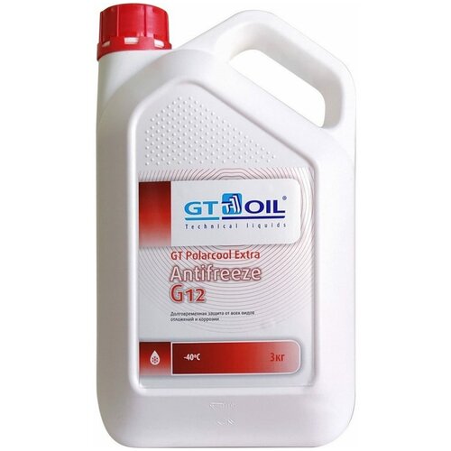 Антифриз GT OIL Polarcool Extra G12 красный, 3 кг