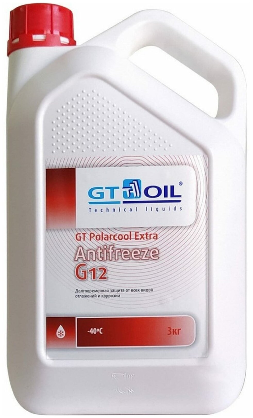 Антифриз GT OIL Polarcool Extra G12 красный 3 кг