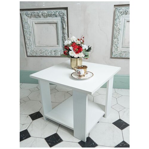 Стол журнальный 'Квадро' Белый ST38