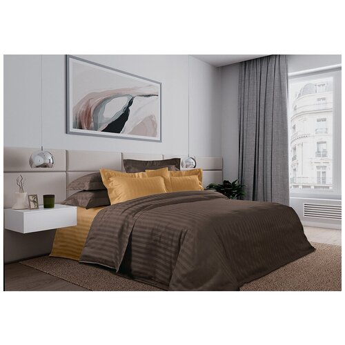 фото Постельное белье «пахлава», страйп-сатин (2 сп с евро простыней (2 нав.)) текс-дизайн