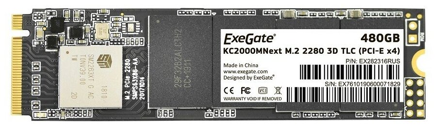 EXEGATE носитель информации SSD M.2 480GB Next Series EX282316RUS