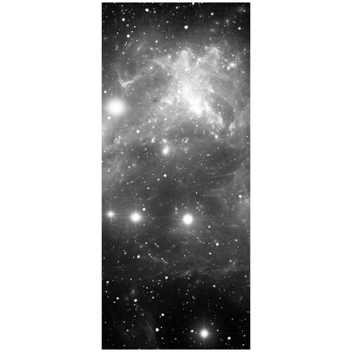 Самоклеящиеся фотообои Дальние галактики, размер: 90x210 см, эффект: черно-белый