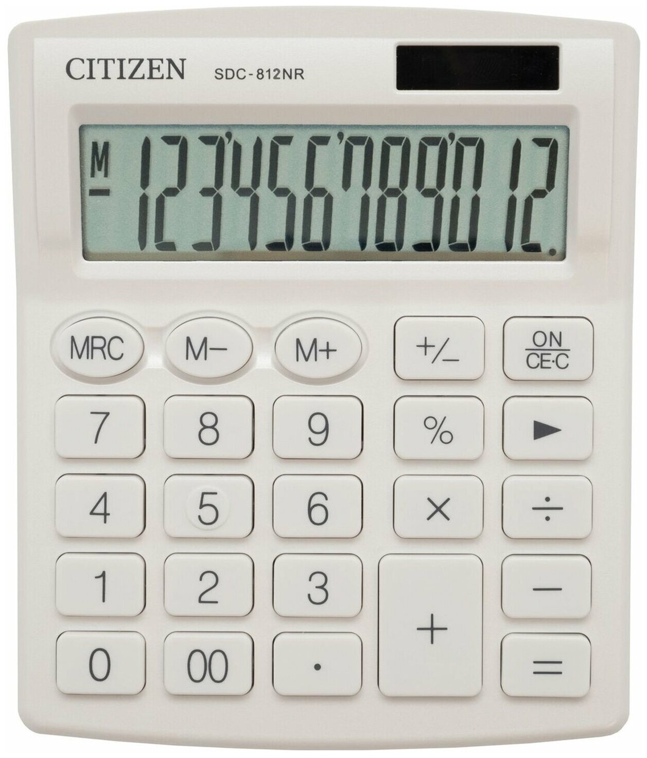 Калькулятор настольный Citizen SDC-812NR (12-разрядный) белый (SDC-812NRWHE)