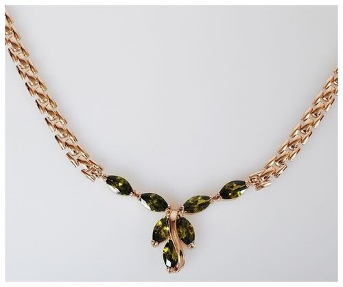 Колье Lotus Jewelry, перидот, длина 40 см, зеленый