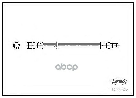 Тормозной Шланг Задний [280mm] Corteco арт. 19025825