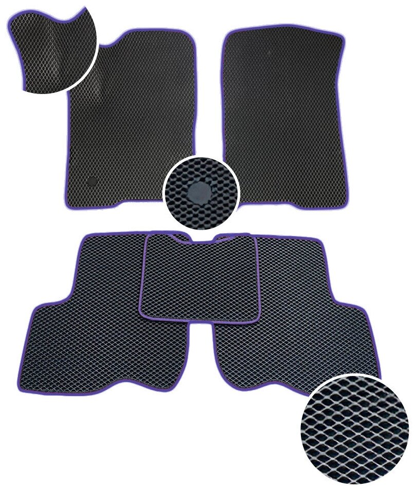 Автомобильные коврики ЕВА/EVA с 3D лапкой для Ford Focus (III) (2011-2019)/Форд Фокус (3),(Без разреза)