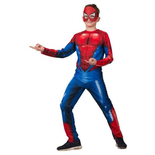Батик Карнавальный костюм «Человек-паук», текстиль, размер 36, рост 146 см карнавальный костюм человек паук куртка брюки маска р 36 рост 146 см